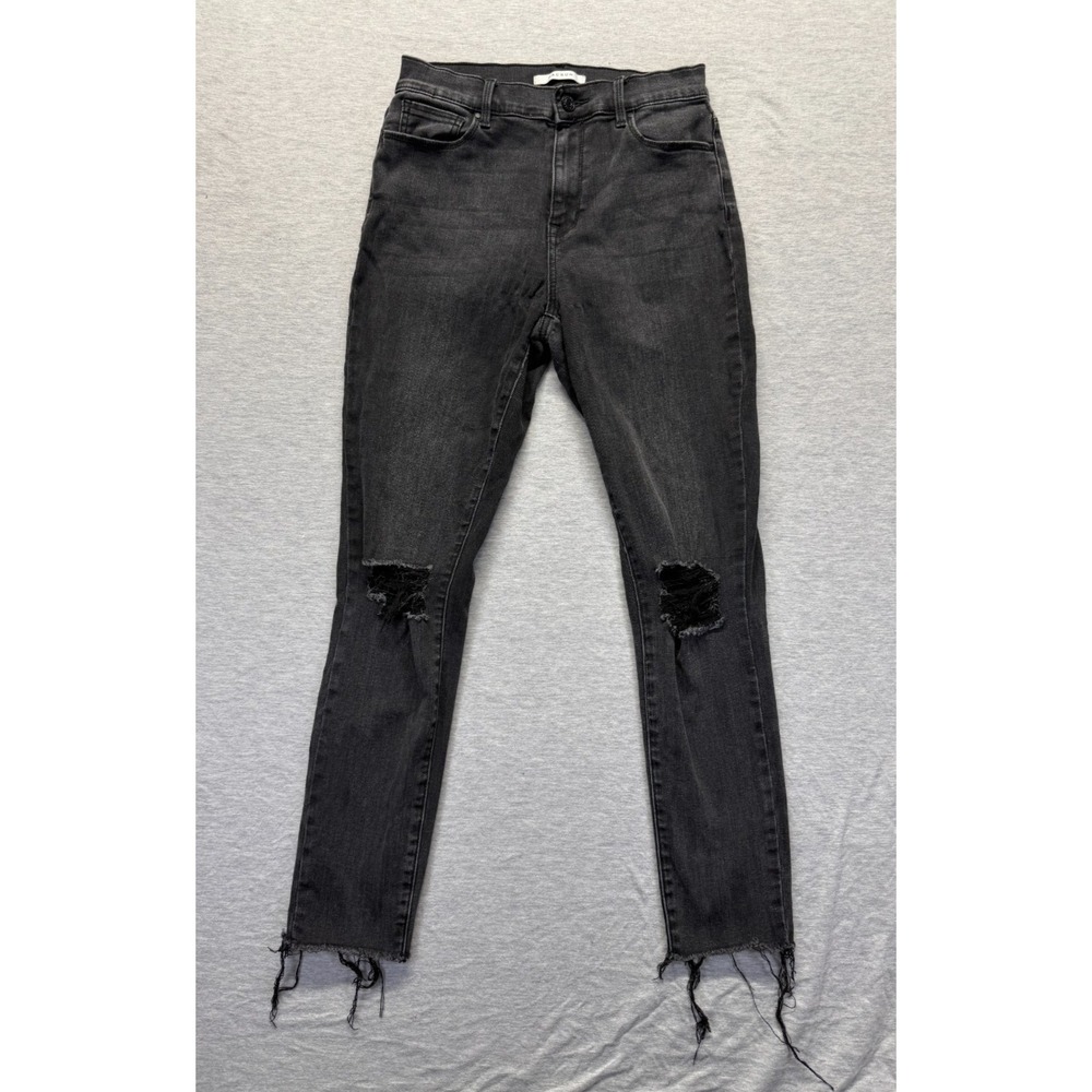 PacSun High Rise Jegging Jeans‎ Womens 27 Black Denim Stretch Distressed Raw Hem